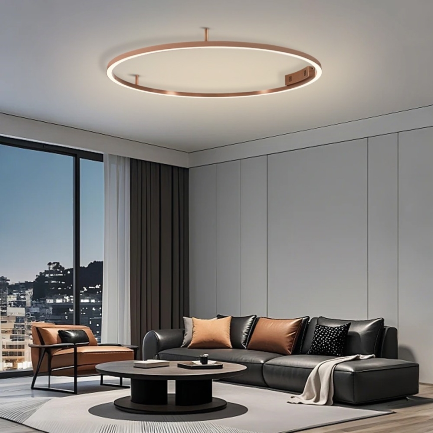 Immax NEO 07325-120C - Plafonieră LED dimabilă FINO LED/72W/230V 120 cm Tuya aur roz + telecomandă