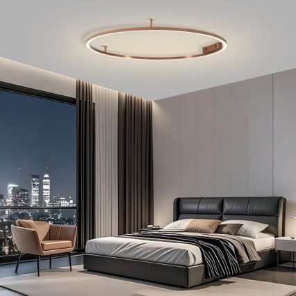 Immax NEO 07325-120C - Plafonieră LED dimabilă FINO LED/72W/230V 120 cm Tuya aur roz + telecomandă