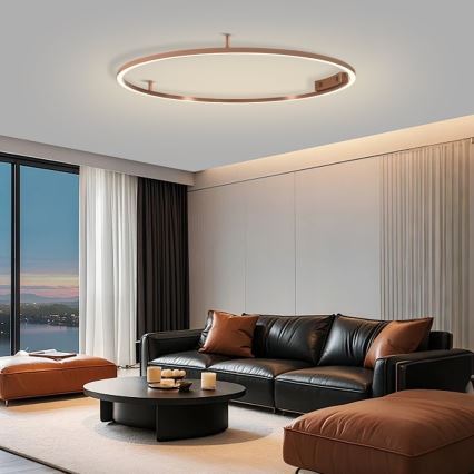 Immax NEO 07325-120C - Plafonieră LED dimabilă FINO LED/72W/230V 120 cm Tuya aur roz + telecomandă