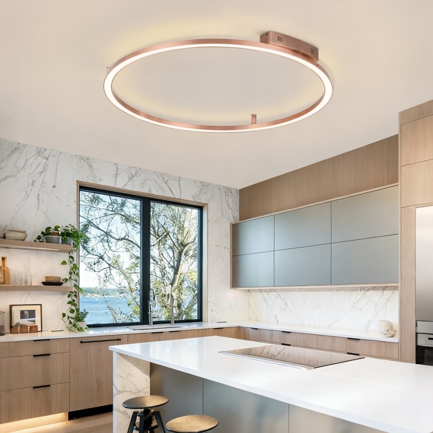 Immax NEO 07325-120C - Plafonieră LED dimabilă FINO LED/72W/230V 120 cm Tuya aur roz + telecomandă