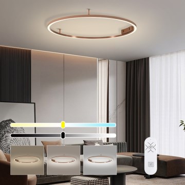 Immax NEO 07326-80C - Plafonieră LED dimabilă FINO LED/55W/230V 80 cm Tuya aur roz + telecomandă
