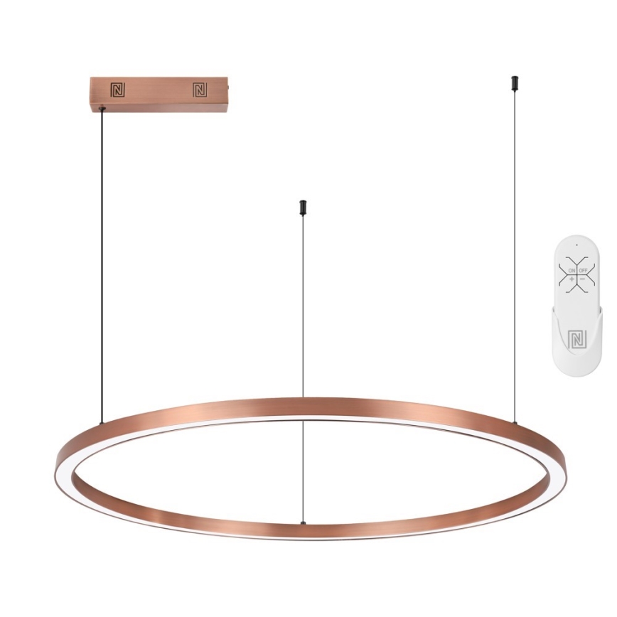 Immax NEO 07327L - lustra LED reglabilă suspendată pe cablu FINO LED/55W/230V 80 cm Tuya roz-auriu + telecomandă