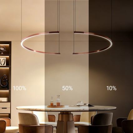 Immax NEO 07328L - Lustra LED dimabilă pe cablu FINO LED/72W/230V 120 cm Tuya roz auriu + telecomandă