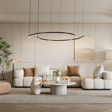 Immax NEO 07329L - Lustru LED dimabil pe cablu FINO LED/72W/230V 120 cm negru Tuya + telecomandă