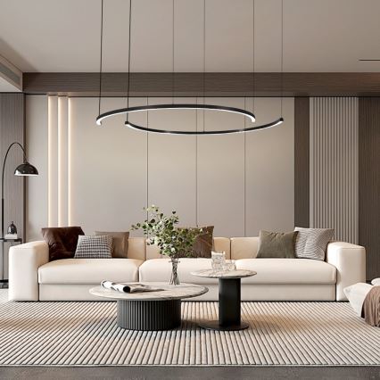 Immax NEO 07329L - Lustru LED dimabil pe cablu FINO LED/72W/230V 120 cm negru Tuya + telecomandă