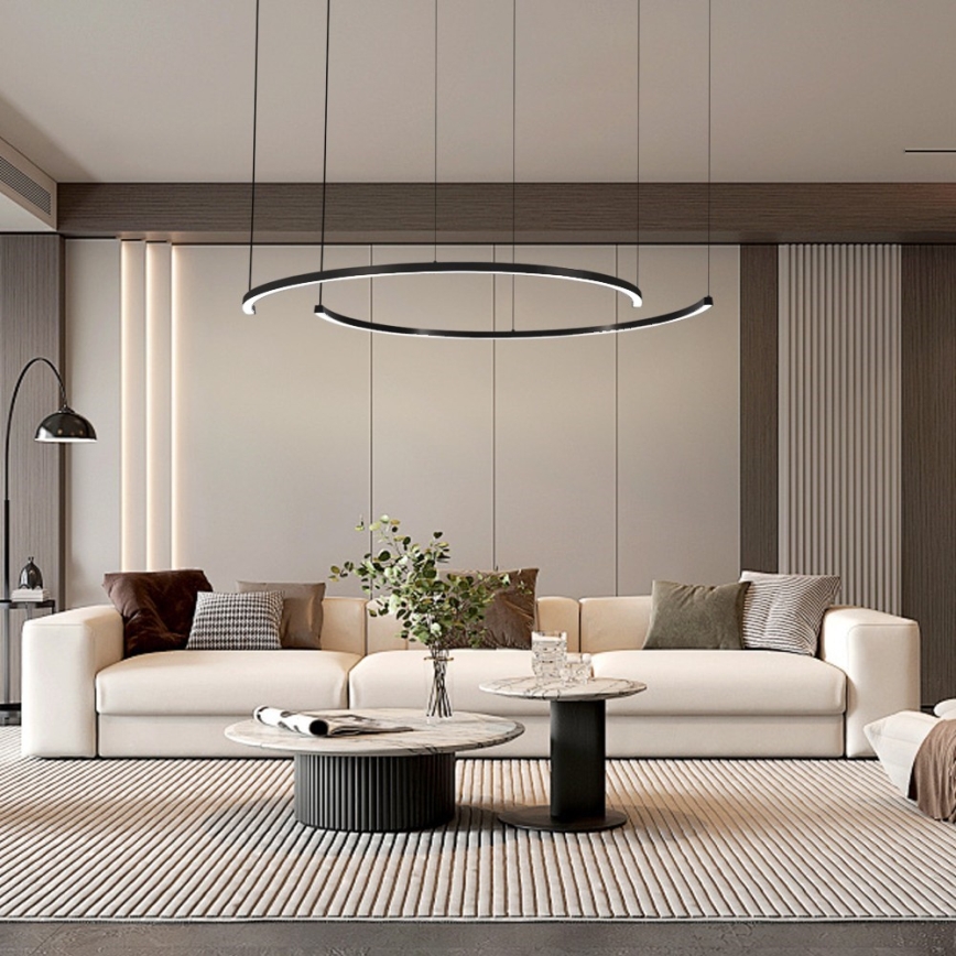 Immax NEO 07329L - Lustru LED dimabil pe cablu FINO LED/72W/230V 120 cm negru Tuya + telecomandă