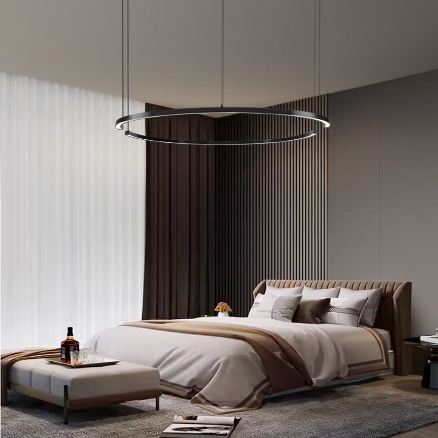 Immax NEO 07329L - Lustru LED dimabil pe cablu FINO LED/72W/230V 120 cm negru Tuya + telecomandă