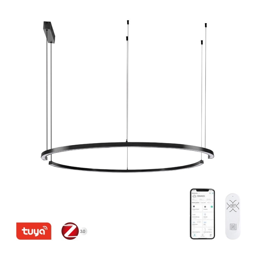 Immax NEO 07329L - Lustru LED reglabil pe cablu FINO LED/72W/230V 120 cm Tuya negru + telecomandă