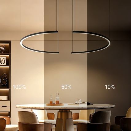 Immax NEO 07329L - Lustru LED reglabil pe cablu FINO LED/72W/230V 120 cm Tuya negru + telecomandă
