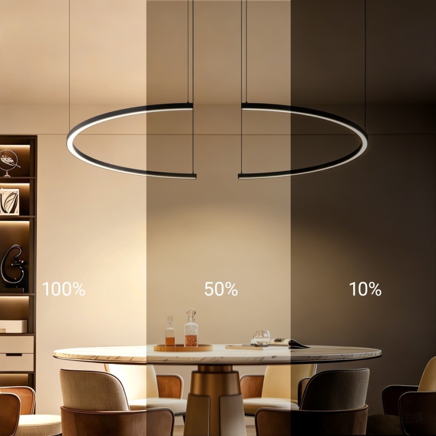 Immax NEO 07329L - Lustru LED reglabil pe cablu FINO LED/72W/230V 120 cm Tuya negru + telecomandă