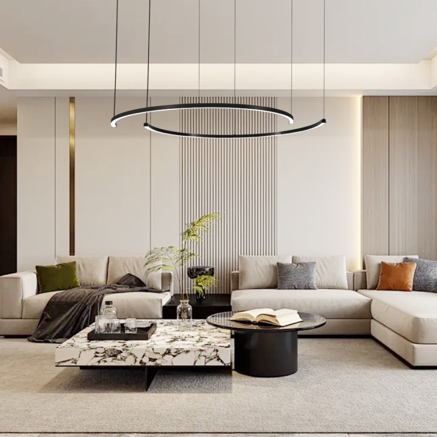 Immax NEO 07329L - Lustru LED reglabil pe cablu FINO LED/72W/230V 120 cm Tuya negru + telecomandă