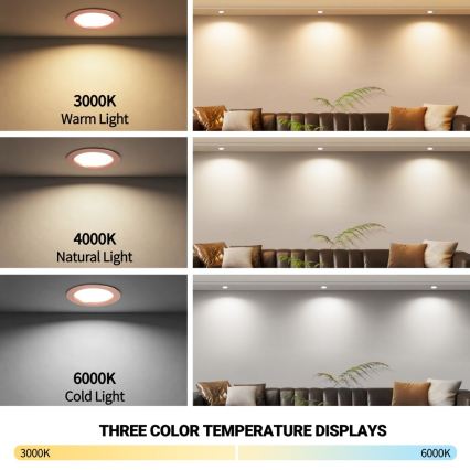 Immax NEO 07330L - Corp de iluminat LED încastrat reglabil DOWN LED/12W/230V Wi-Fi Tuya Ø 12 cm aur roz