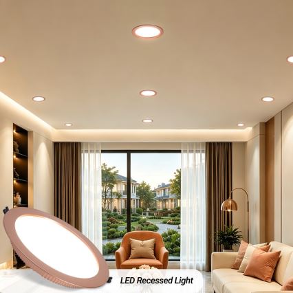 Immax NEO 07331L - Spot LED încastrat dimmabil DOWN LED/36W/230V Wi‑Fi Tuya Ø 23 cm aur roz