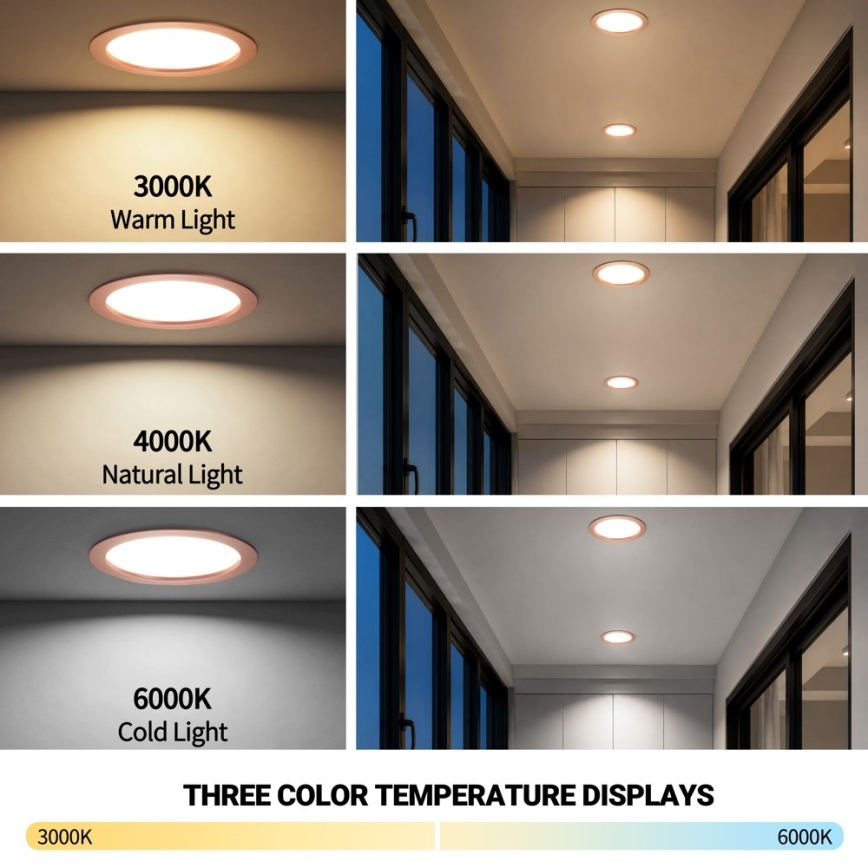 Immax NEO 07331L - Spot LED încastrat dimmabil DOWN LED/36W/230V Wi‑Fi Tuya Ø 23 cm aur roz
