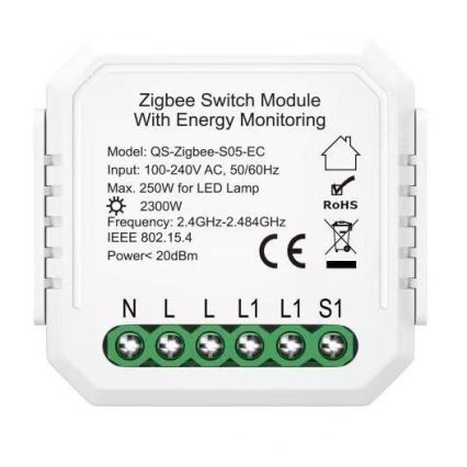 Immax NEO 07521L - Controler inteligent cu măsurare consum V6, cu un singur buton, Tuya