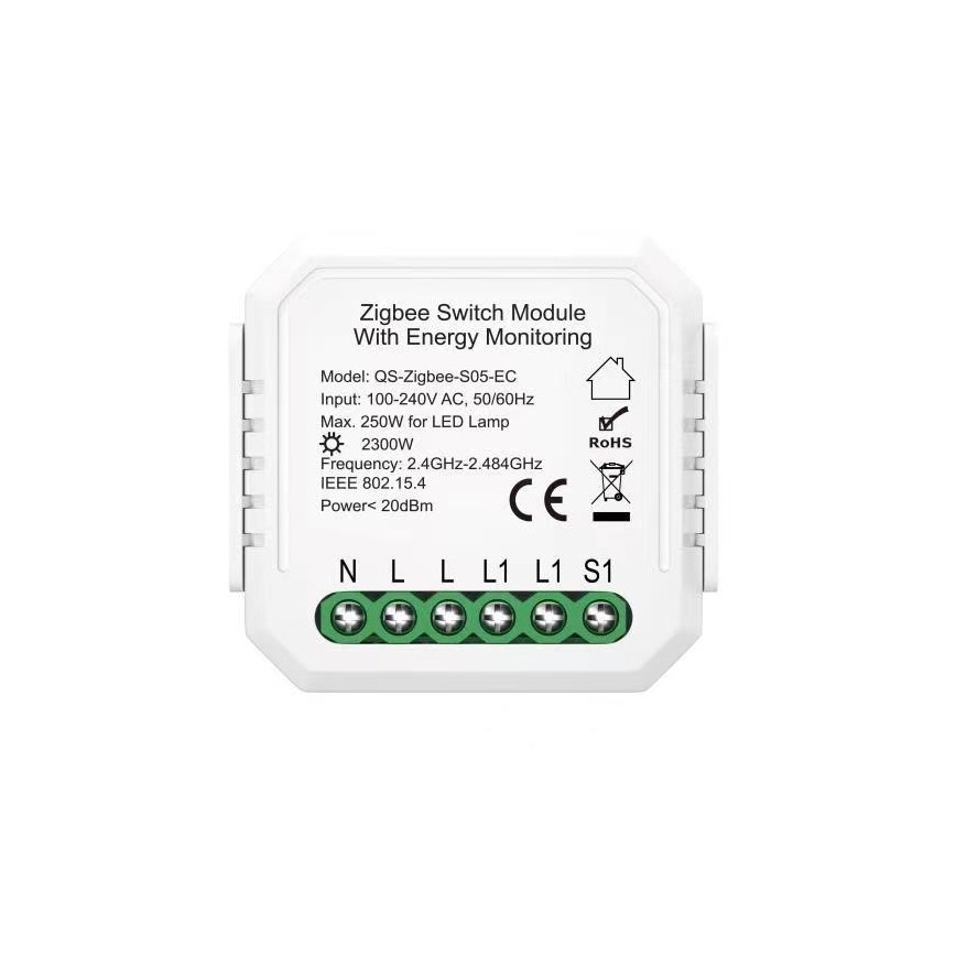 Immax NEO 07521L - Controler inteligent cu măsurare consum V6, cu un singur buton, Tuya