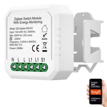 Immax NEO 07521L - Controler inteligent cu măsurare consum V6, cu un singur buton, Tuya