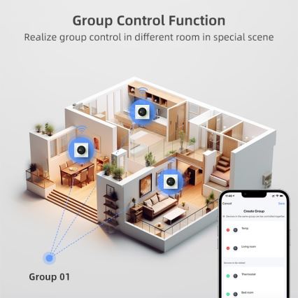 Immax NEO 07534L - Termostat SMART pentru încălzire în pardoseală 230V/3A Wi‑Fi Tuya