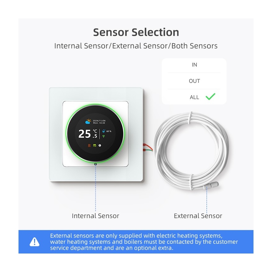 Immax NEO 07535L - Termostat SMART pentru încălzire electrică în pardoseală, 230V/16A, Wi‑Fi Tuya