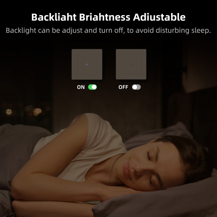 Immax NEO 07538L - Întrerupător inteligent cu 1 buton, 230 V, Wi-Fi Tuya