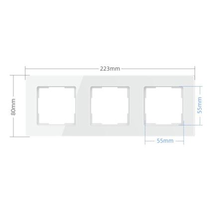 Immax NEO 07542L - Ramă pentru întrerupătoare, prize și termostate, 3 module