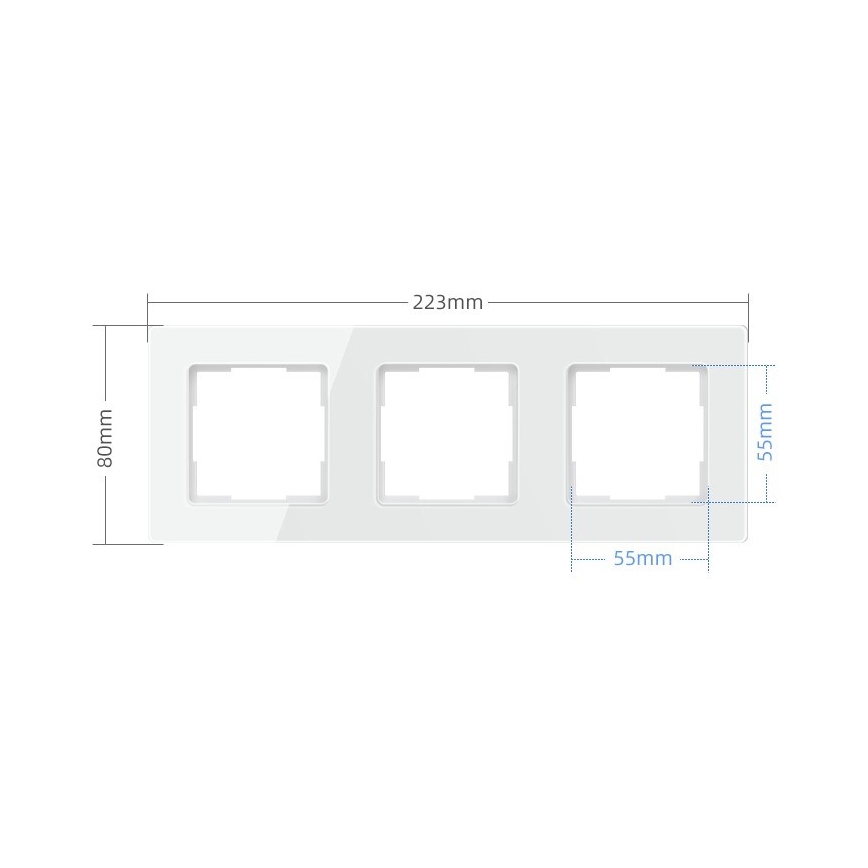 Immax NEO 07542L - Ramă pentru întrerupătoare, prize și termostate, 3 module