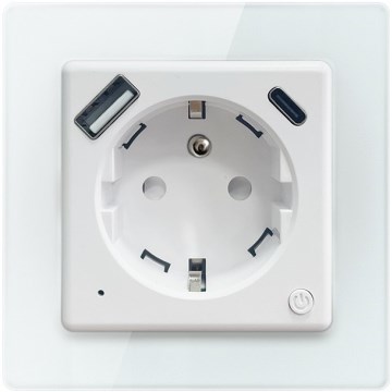 Immax NEO 07544L - Priză inteligentă E 16A/230V cu 1x USB-A și 1x USB-C PD 20W, Tuya Wi‑Fi