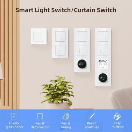 Immax NEO 07551L - Întrerupător inteligent pentru controlul jaluzelelor și al roletelor, 230 V, Tuya