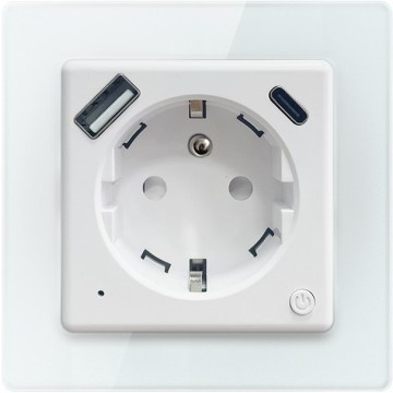 Immax NEO 07553L - Priză inteligentă tip E 16A/230V + 1xUSB-A+1xUSB C PD 20W
