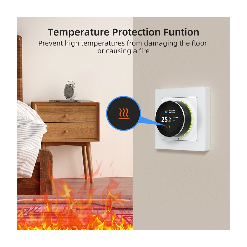 Immax NEO 07555L - Termostat pentru încălzire în pardoseală electrică SMART 230V/16A