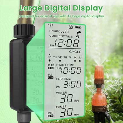Immax NEO 07556L - Ventil de irigare 4xAA IP65 Wi‑Fi Tuya