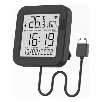 Immax NEO 07559L - Controler cu senzor de temperatură și umiditate 5V Wi‑Fi