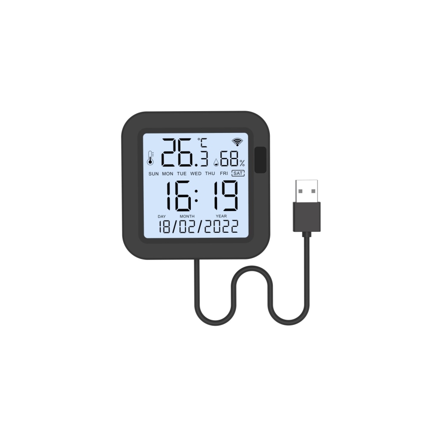 Immax NEO 07559L - Controler cu senzor de temperatură și umiditate 5V Wi‑Fi