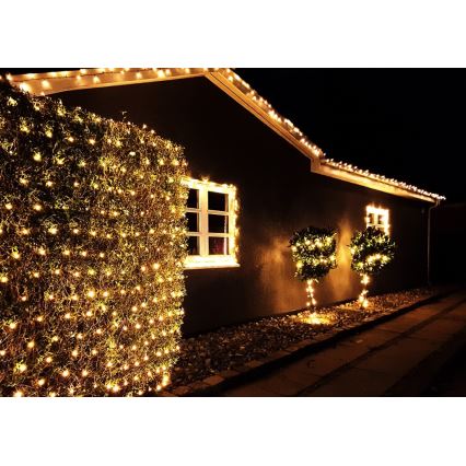Immax NEO 07755L - Ghirlandă LED reglabilă de exterior NEO LITE, 400 LED / 8 funcții, 43 m, IP44, Wi-Fi Tuya, alb cald