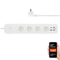 Immax NEO 07771L - Prelungitor NEO LITE Smart, 4 prize AC + 3x USB + 1x USB-C, Wi-Fi Tuya