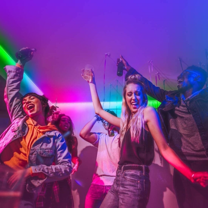 Immax NEO 07775L - Bandă LED RGB+CCT reglabilă NEO LITE LED/48W/230V 10 m IP65 MUSIC Wi-Fi Tuya + telecomandă