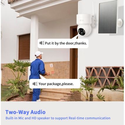 Immax NEO 07803L - Cameră solară inteligentă de exterior cu senzor SENTRY 6000 mAh Wi-Fi Tuya IP65