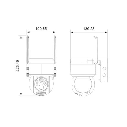 Immax NEO 07803L - Cameră solară inteligentă de exterior cu senzor SENTRY 6000 mAh Wi-Fi Tuya IP65