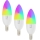Immax NEO 07808C - Set de 3 becuri LED RGB+CCT reglabile E14/4,8W/230V Wi‑Fi Tuya