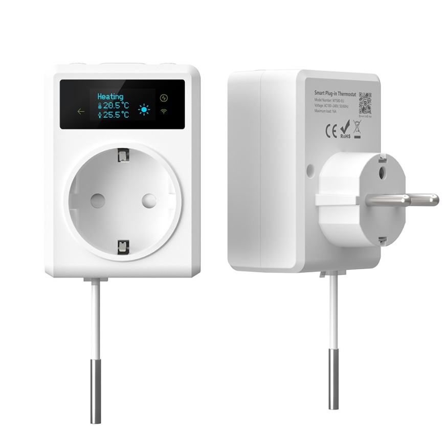 Immax NEO 07811L - Priză inteligentă cu termometru F 3680W Wi-Fi