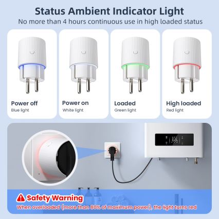Immax NEO 07812L - Priză inteligentă E 3500W Tuya Wi-Fi