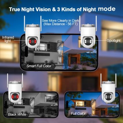 Immax NEO 07819L - Cameră inteligentă de exterior cu senzor de 4 MP, alimentare 5V, IP65, compatibilă cu Tuya Wi-Fi