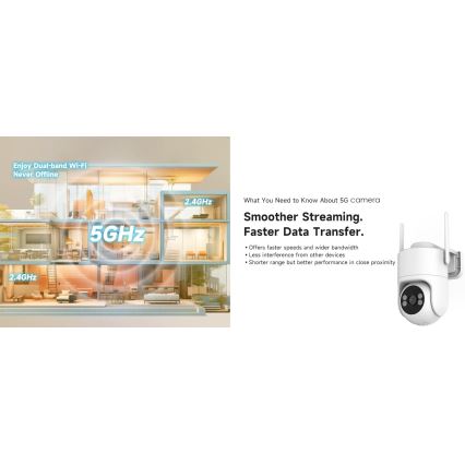 Immax NEO 07819L - Cameră inteligentă de exterior cu senzor de 4 MP, alimentare 5V, IP65, compatibilă cu Tuya Wi-Fi