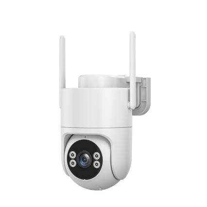 Immax NEO 07819L - Cameră inteligentă de exterior cu senzor de 4 MP, alimentare 5V, IP65, compatibilă cu Tuya Wi-Fi