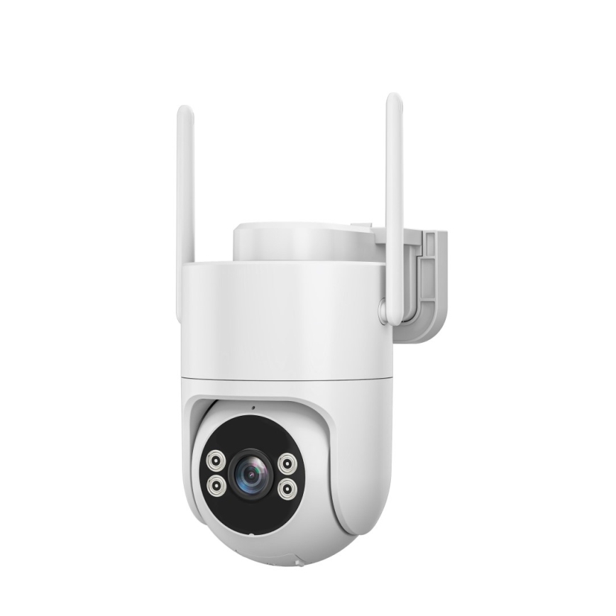Immax NEO 07819L - Cameră inteligentă de exterior cu senzor de 4 MP, alimentare 5V, IP65, compatibilă cu Tuya Wi-Fi