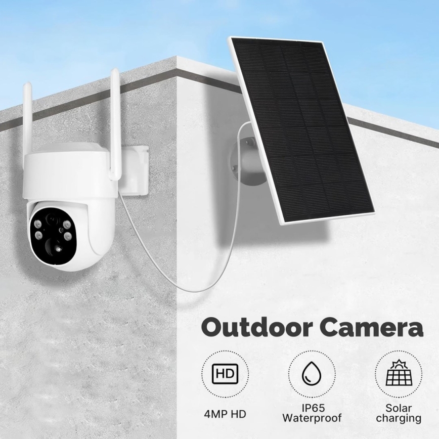 Immax NEO 07820L - Cameră solară inteligentă de exterior cu senzor 6000 mAh IP65