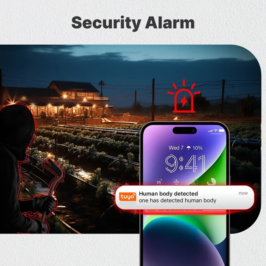Immax NEO 07820L - Cameră solară inteligentă de exterior cu senzor 6000 mAh IP65