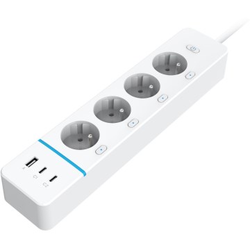 Immax NEO 07821L - Prelungitor inteligent NEO LITE 4AC+1xUSB+2xUSB C Tuya Wi-Fi