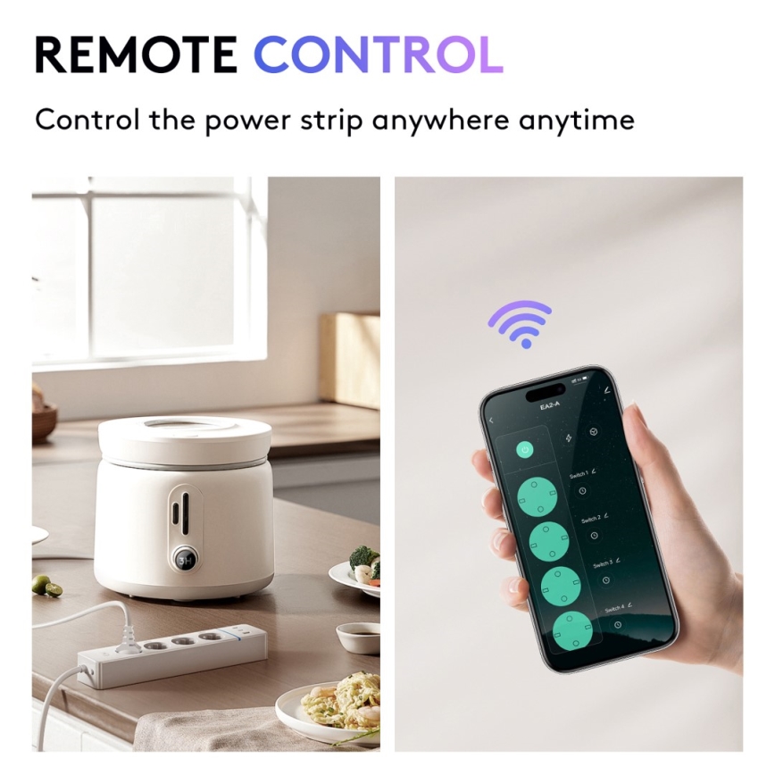 Immax NEO 07821L - Prelungitor inteligent NEO LITE 4AC+1xUSB+2xUSB C Tuya Wi-Fi