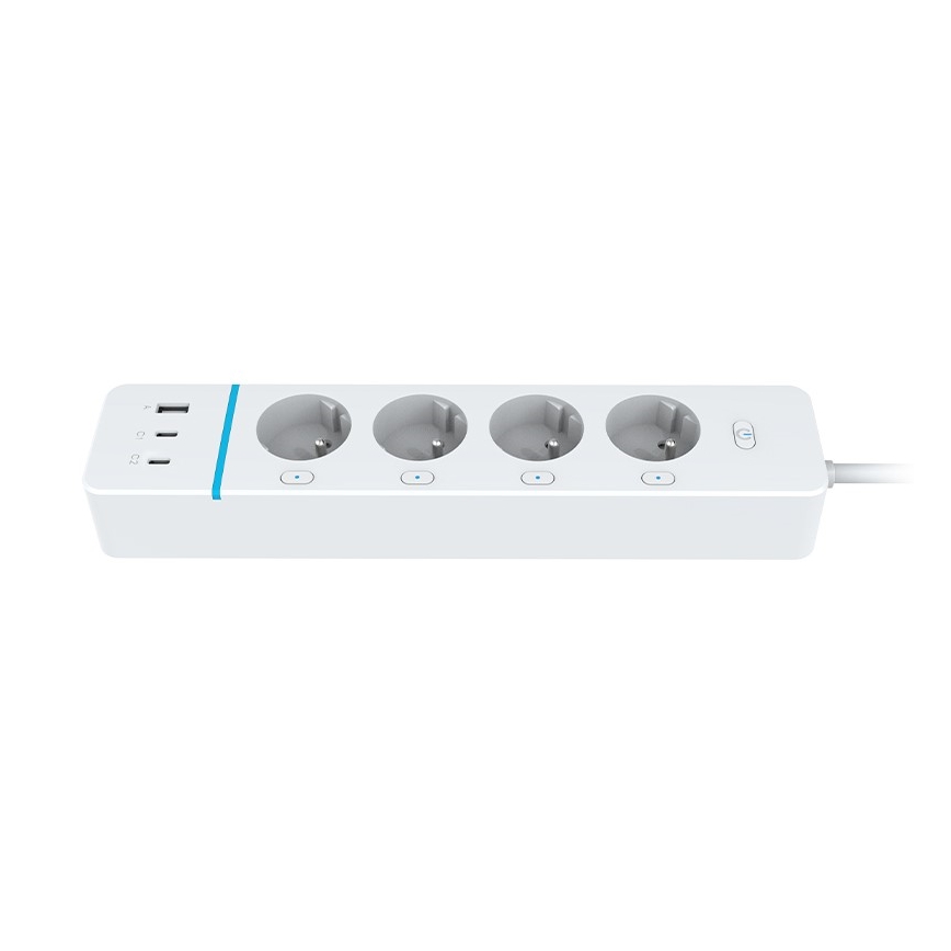 Immax NEO 07821L - Prelungitor inteligent NEO LITE 4AC+1xUSB+2xUSB C Tuya Wi-Fi